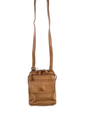 Fossil Tan Textured Leather Small Shoulder Crossbody Bag Organizer sl8751
